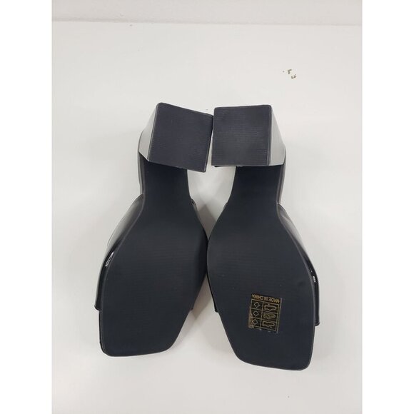 Open Square Toe Heels in Black Patent Leather - Size 5.5 - Picture 6 of 6